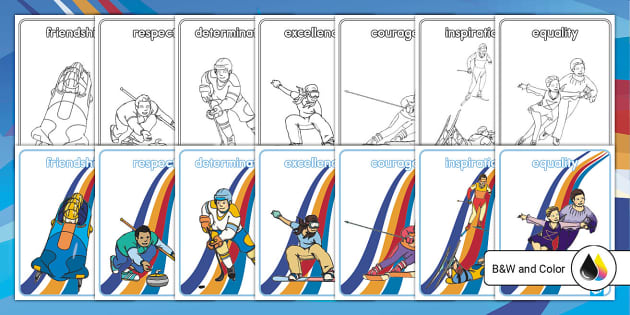 Winter Olympics and Paralympics Values Posters