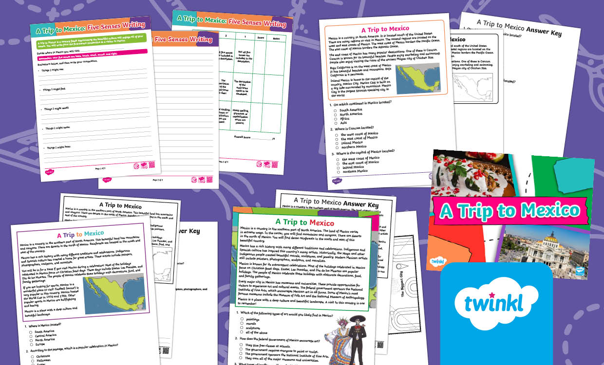 Virtual Field Trip to Mexico:  Resource Bundle for 3rd-5th Grade