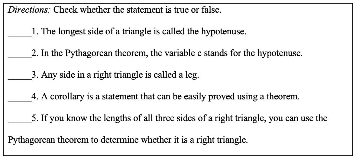 pythagorean theorem
